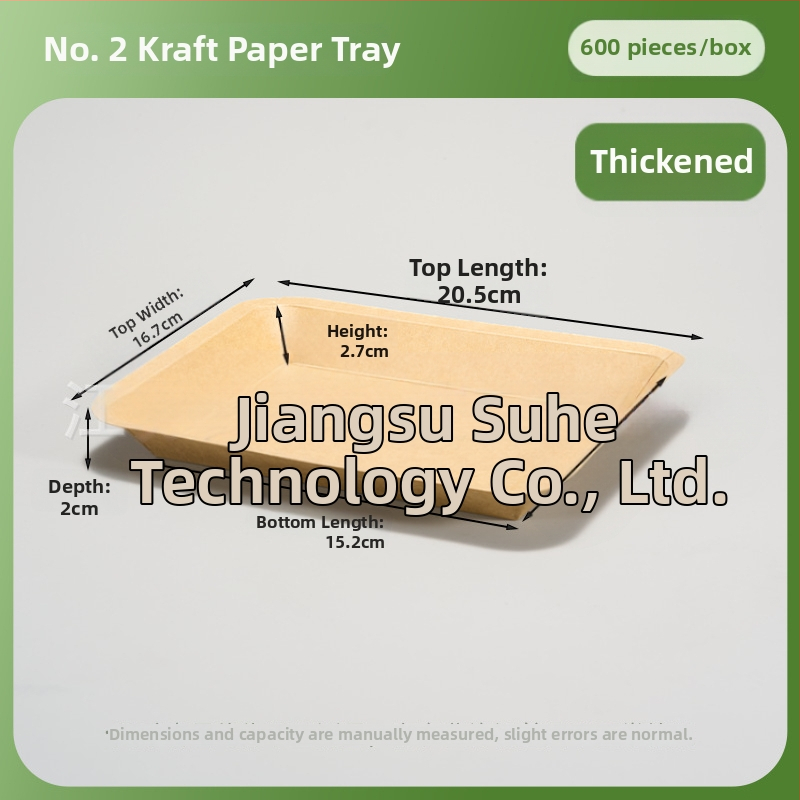 Jednorazová tácka z Kraft papiera – obdĺžniková, mikrovlnná kompatibilná, biologicky rozložiteľná