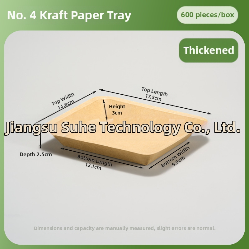 Jednorazová tácka z Kraft papiera – obdĺžniková, mikrovlnná kompatibilná, biologicky rozložiteľná