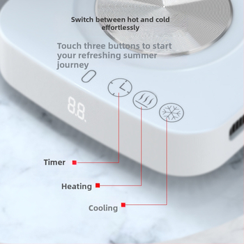 Nova Wellness šalica s brzim hlađenjem i zagrijavanjem, inteligentna kontrola temperature i digitalni zaslon, baza za šalicu i podložak za tople i hladne napitke, kreativni dizajn