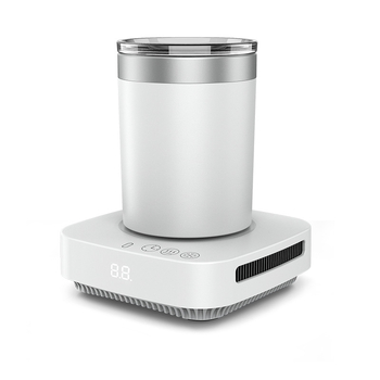 Intelligens poháralátét digitális kijelzővel és hőmérséklet-szabályozással, gyors hűtés és fűtés, ABS ház, 65 mm átmérő, érintéses vezérlés, automatikus kikapcsolás, kábeles tápellátás – Mengyixun