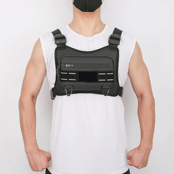 Modelul 2306: Geantă toracică pentru alergare – 2L, poliester, cu protecție împotriva ploilor, pentru ciclism