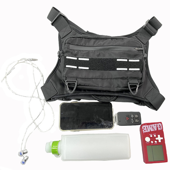 Modelul 2306: Geantă toracică pentru alergare – 2L, poliester, cu protecție împotriva ploilor, pentru ciclism