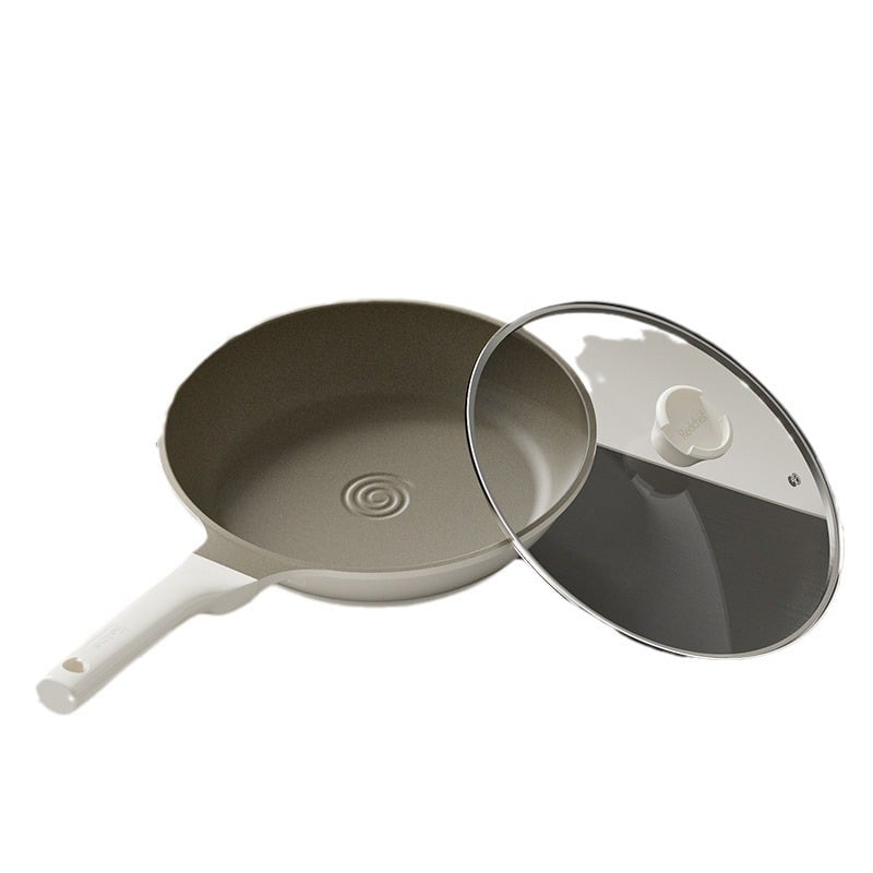 Alumíniumötvözetből készült tapadásmentes serpenyő üvegfedővel, palacsinta és omlett készítésére, indukciós főzőfelülettel kompatibilis