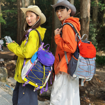 Планинарска раница от найлон, унисекс, дишаща, извити презрамки, за спортове на открито