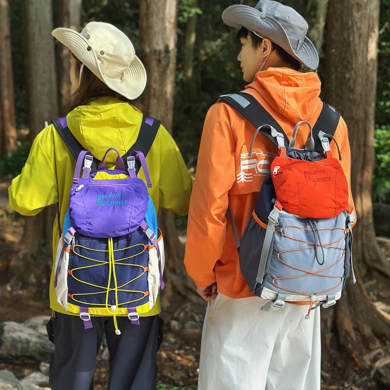 Планинарска раница от найлон, унисекс, дишаща, извити презрамки, за спортове на открито