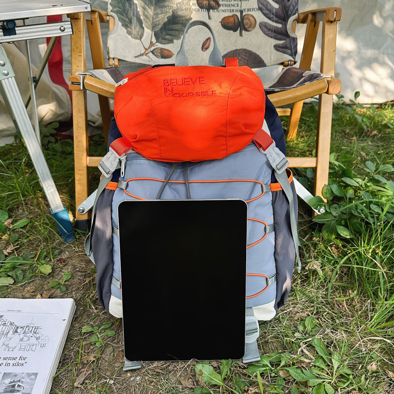 Планинарска раница от найлон, унисекс, дишаща, извити презрамки, за спортове на открито