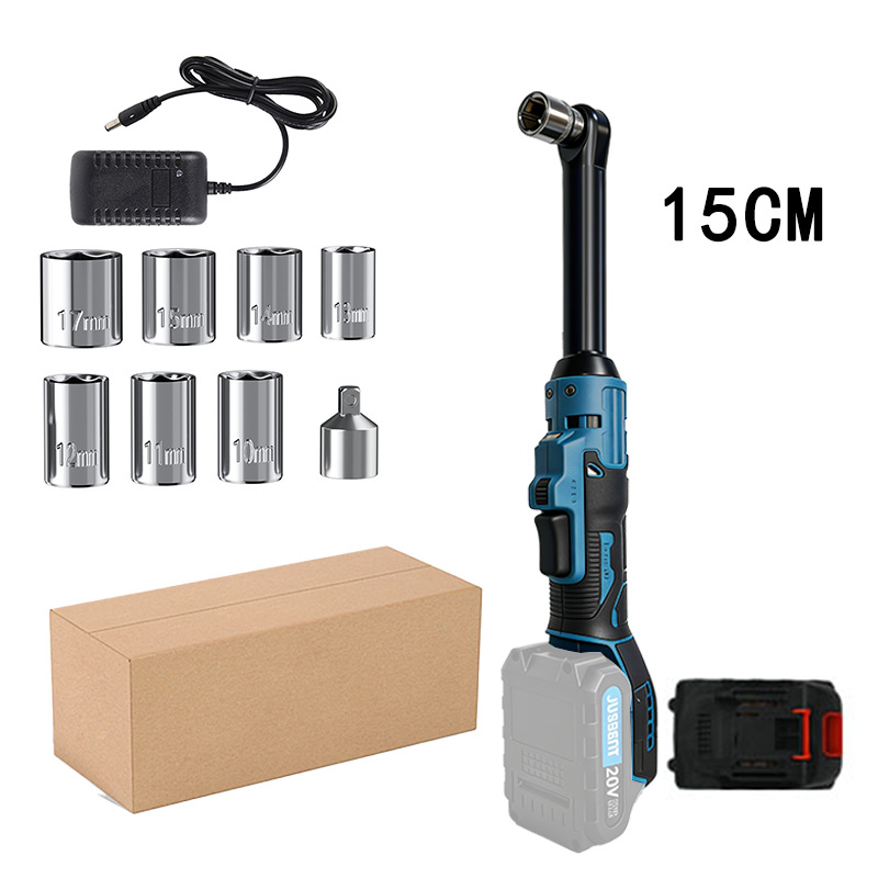 Elektromos racsnis csavarhúzó, 90°-os szög, 21V Li-ion akkumulátor, nyomaték 80 Nm, súly 0,9 kg