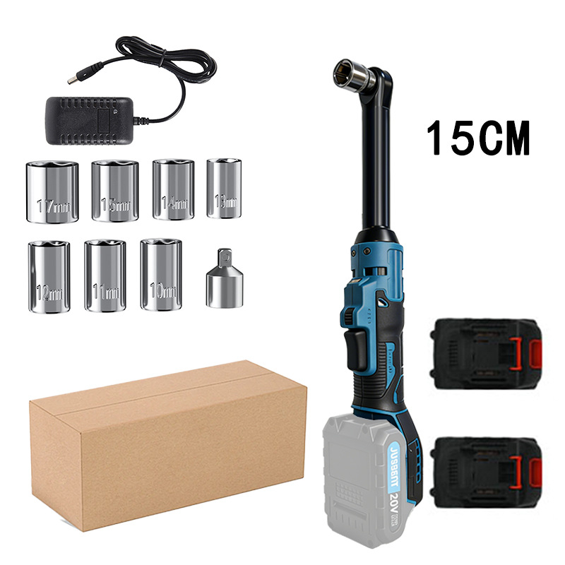 Elektromos racsnis csavarhúzó, 90°-os szög, 21V Li-ion akkumulátor, nyomaték 80 Nm, súly 0,9 kg