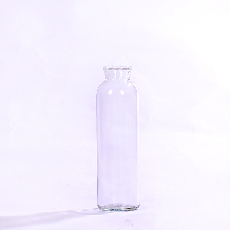 Γυάλινο μπουκάλι τσαγιού με φελλό, στρογγύλος σχεδιασμός, γυαλί υψηλής λευκότητας; προσαρμοσμένο λογότυπο; ματ φινίρισμα.