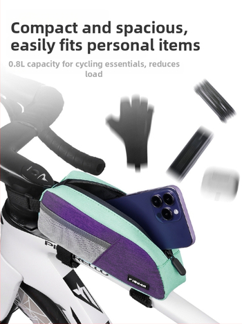 Taška na horný rám a prednú rámovú tašku pre horské a cestné bicykle – Veľká kapacita, Model Yq-103, PU+polyester, Značka Yiquan