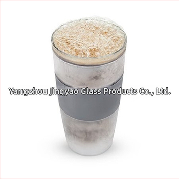 Dvojstenný pohár z borosilikátového skla – objem 470 ml, udržiava studené aj teplé, proti popáleninám, cylindrický tvar