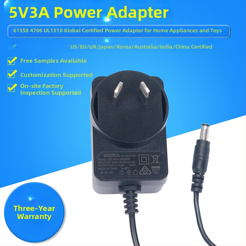 Napájací adaptér KEERDA, model 71, 5V 3A, Austrálsky štandard SAA61558, Pôvodný, OEM dostupný, pre mobilné telefóny