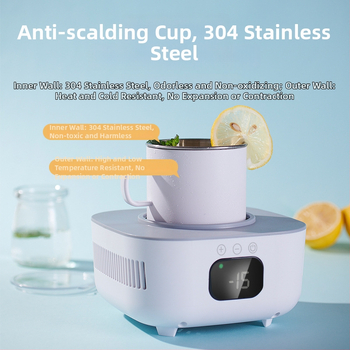 Chladiaci hrnček s podložkou na pohár, mechanické ovládanie, 220 V AC, 50 W, 50 Hz, model HD-08L