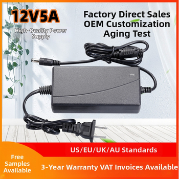 12V 5A tápegység, 60W kapcsoló táp LCD/LED kijelzőkhöz és pohár hőmérsékletszabályozó rendszerekhez