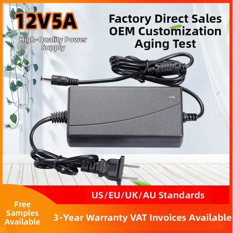 12V 5A tápegység, 60W kapcsoló táp LCD/LED kijelzőkhöz és pohár hőmérsékletszabályozó rendszerekhez