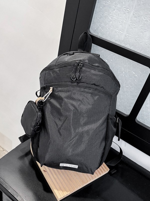 Mala meka konusna torba, korejskog stila, mrežasti uzorak, vodootporna, Oxford platno, kapacitet ispod 20 L, zakrivljeni naramenice, unisex ruksak
