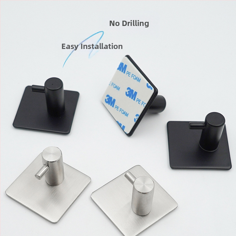 Стенно монтиран държач за кърпи от неръждаема стомана с единична кука – модерен аксесоар за баня, 15 кг максимално натоварване