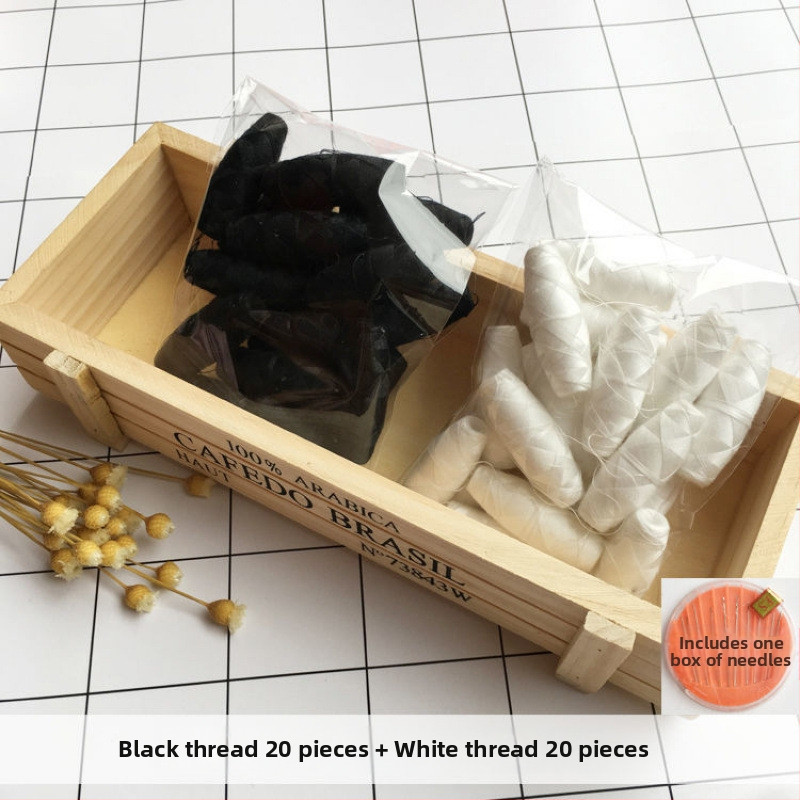 Šijacie niť na ručné šitie – mini domáce použitie, malá rolka, 200 kusov