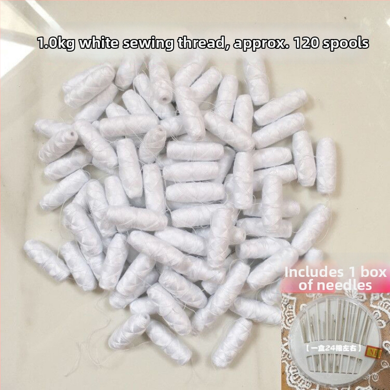 Šijacie niť na ručné šitie – mini domáce použitie, malá rolka, 200 kusov