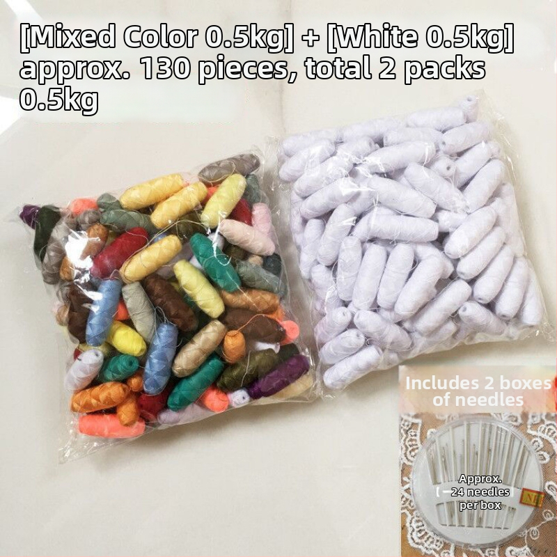 Šijacie niť na ručné šitie – mini domáce použitie, malá rolka, 200 kusov