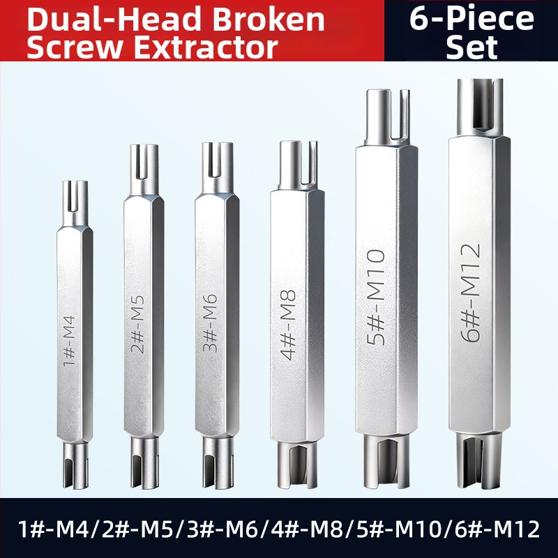 Sada vyťahovačov závitov, dvojstranná, ručný nástroj na odstránenie zlomených závitov – Dain Tool