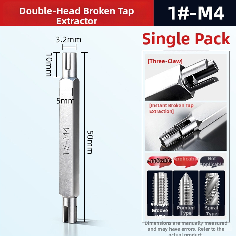 Sada vyťahovačov závitov, dvojstranná, ručný nástroj na odstránenie zlomených závitov – Dain Tool