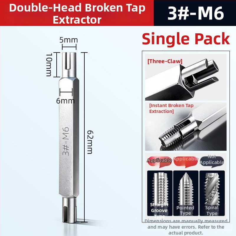 Sada vyťahovačov závitov, dvojstranná, ručný nástroj na odstránenie zlomených závitov – Dain Tool
