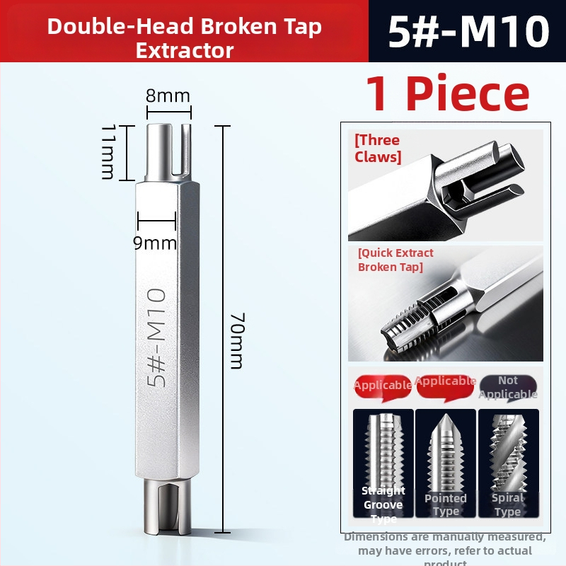 Sada vyťahovačov závitov, dvojstranná, ručný nástroj na odstránenie zlomených závitov – Dain Tool
