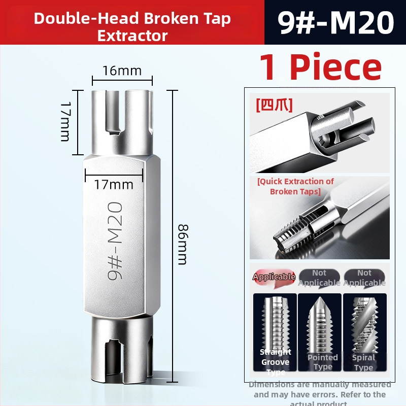 Sada vyťahovačov závitov, dvojstranná, ručný nástroj na odstránenie zlomených závitov – Dain Tool