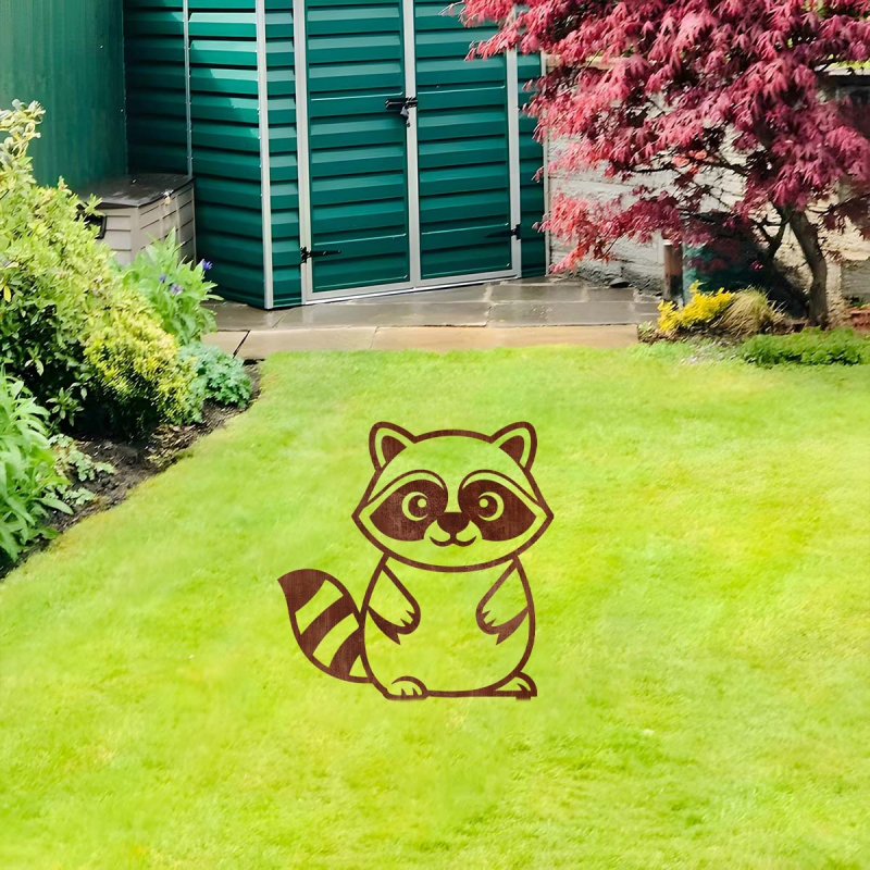 Ornament metal în formă de animal pentru grădină, cu țăruș de montaj în aer liber, artă din fier, fabricat mecanic