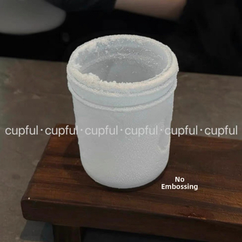 Dirty Coffee Cup so hrubým sklom, viečkom a pohárom na ľad