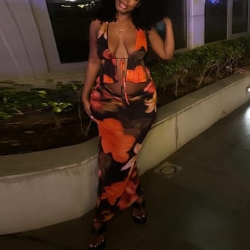 Dva dijela: top bez rukava i suknja s vezicama, 3D otisak, Milk Silk tkanina, poliester-elastin smjesa, proljeće 2024