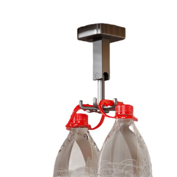 Stalak za kuhinjske posuđe na stijenci s rotirajućim držačem — plastični, moderni minimalistički stil, nosivost 0–1 kg, 6 kom.