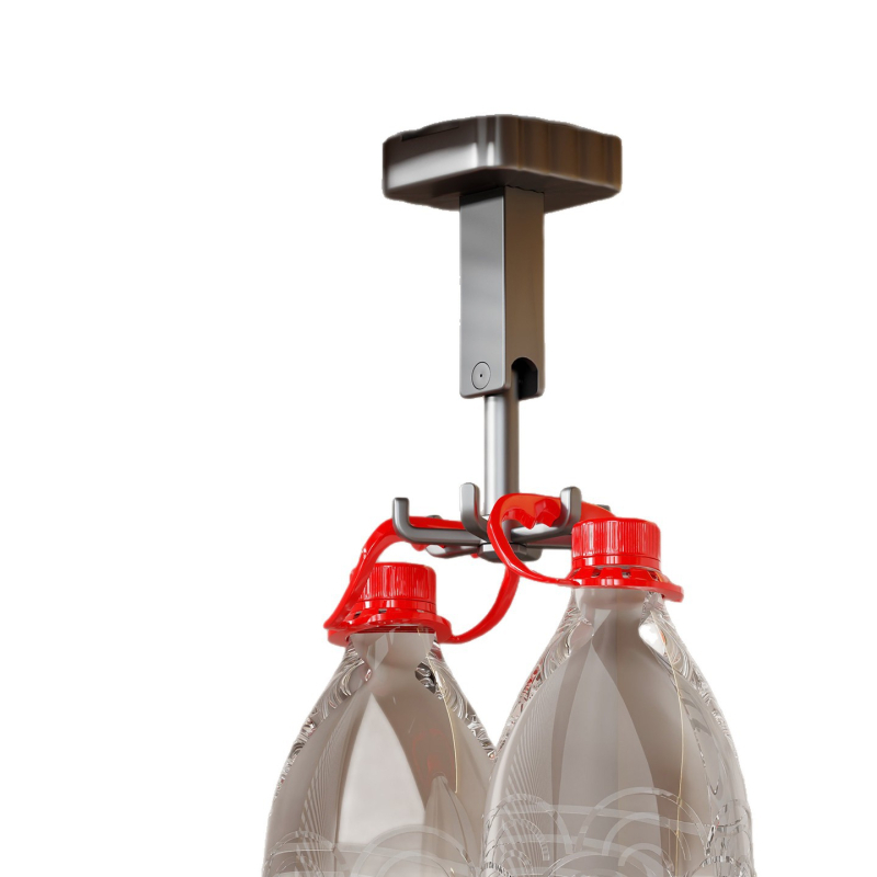 Stalak za kuhinjske posuđe na stijenci s rotirajućim držačem — plastični, moderni minimalistički stil, nosivost 0–1 kg, 6 kom.