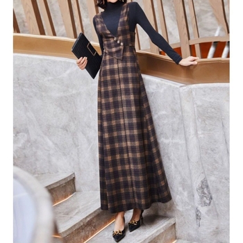 Kostim suknje: dugačka suknja do gležnja, dugi rukavi, poliester 95%+, gradski stil