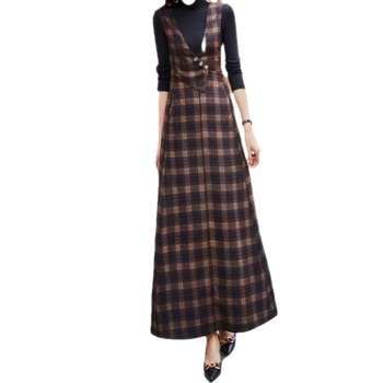 Kostim suknje: dugačka suknja do gležnja, dugi rukavi, poliester 95%+, gradski stil