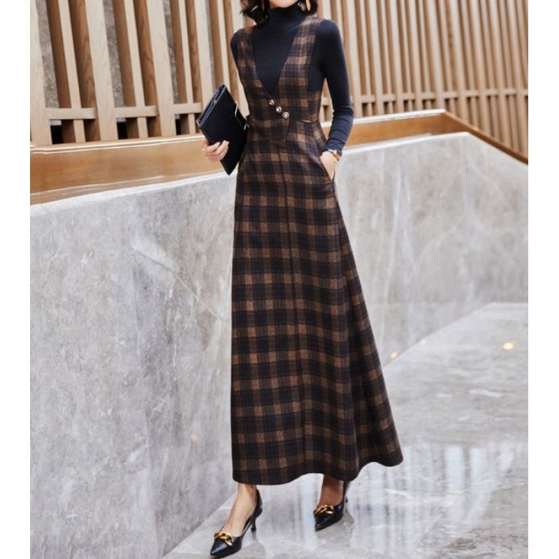 Kostim suknje: dugačka suknja do gležnja, dugi rukavi, poliester 95%+, gradski stil