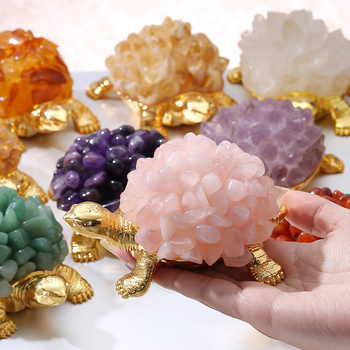 Želvni kristalni ukras od ametista za dom i ured – Jingde Pearl Treasure, model JDBDW55, stil moderni minimalistički