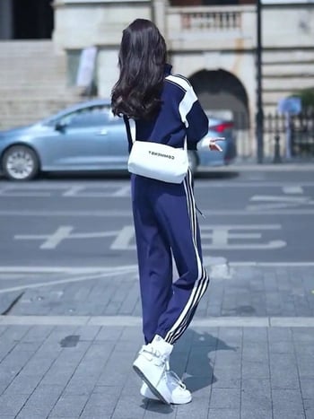 Ženski casual sportski set, jesen 2023, moderan i živahan, dvodijelni set
