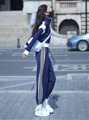 Ženski casual sportski set, jesen 2023, moderan i živahan, dvodijelni set