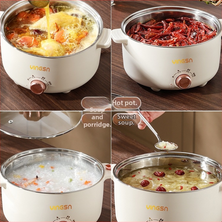 Internátový elektrický hrniec s vnútorným dielom z 304 nerezovej ocele, odnímateľný a umývateľný, bez povlaku, model GL-029