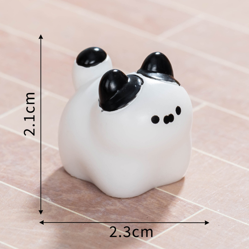 Slatka mini mačka figura od smole za stolni dekor, DIY mikro pejzažna dekoracija, izrada od smole