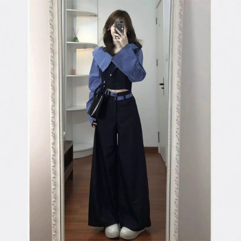 Ženski jesenski kostim-set u korejskom stilu, chic, 2025 nova kolekcija, elegantan komplet