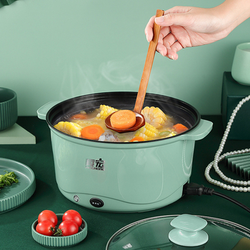 Многофункционален електрически котлон с две дръжки, незалепващо покритие и механично управление (2,1–4 л, за 4–5 души, 2 слоя)