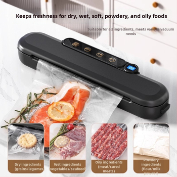Domácka vákuová balička na potraviny, ABS plast, priemer 30 cm, výkon 110 W, napätie 220 V, kapacita 1501-2000 ml