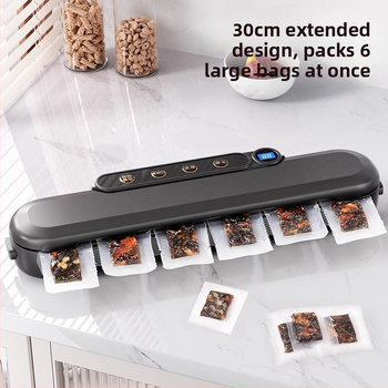 Domácka vákuová balička na potraviny, ABS plast, priemer 30 cm, výkon 110 W, napätie 220 V, kapacita 1501-2000 ml