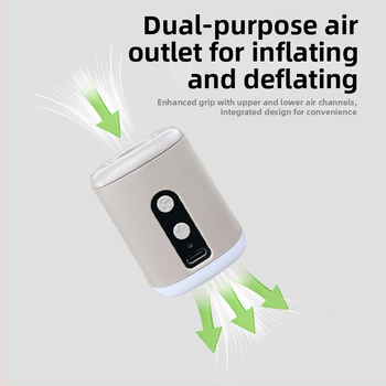 Портативна електрическа помпа за въздух с LED осветление и литиева батерия 1600 mAh, безжична, тегло 107 g, налягане 4,5 kPa