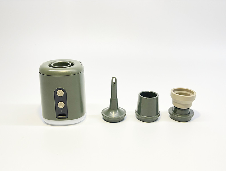 Портативна електрическа помпа за въздух с LED осветление и литиева батерия 1600 mAh, безжична, тегло 107 g, налягане 4,5 kPa