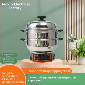 Domáca elektrická parná varná jednotka, objem 2,1–4 l, pre 4–5 osôb, 1 vnútorný tank, ovládanie tlačidlom