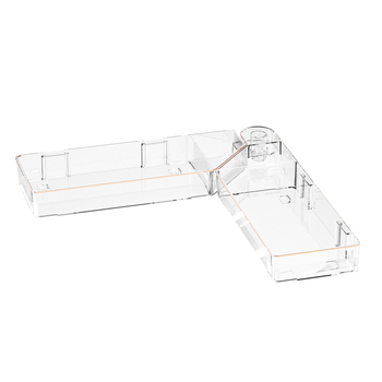 Kutni zidni kozmetički spremnik za kupaonu, svijetlo-luksuzni stil, model HN-storage rack, materijal plastika, nosivost 10 kg, 1 etaža